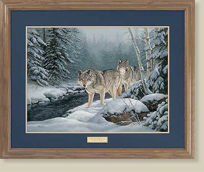 Along The Creek-Wolves by Rosemary Mollette